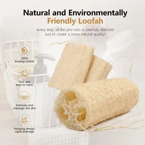 Random Designs Clearance Limited Stock Loofah Back Rub Towel Made with Natural Eco-Friendly Biodegradable Loofah Exfoliates Shower for Human/Pets 1/2/3sets