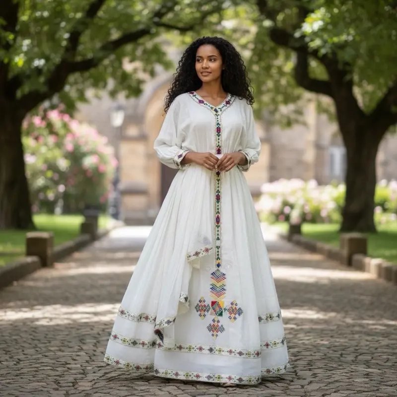 Traditional Ethiopian-Eritrean Habsha Dress