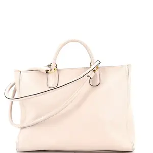Pre-owned SALVATORE FERRAGAMO Canvas Plain, Leather Tote Bags REBAG Gancio Braided Convertible Tote Leather Medium by Rebag