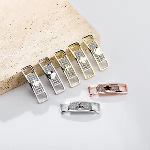2026 New Arrival Unique Personalized Shoelace Buckle JewelryUnisex Zircon Inlaid Light Luxury Hip-Hop Style Shoe Accessories