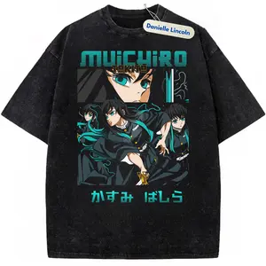 Muichiro Manga Graphic Anime T-Shirt, Demon Slayer Vintage Tee Gift For Fan Manga, Gift For Men, Gift For Women, Crew Neck T-shirt, Trending T-shirt
