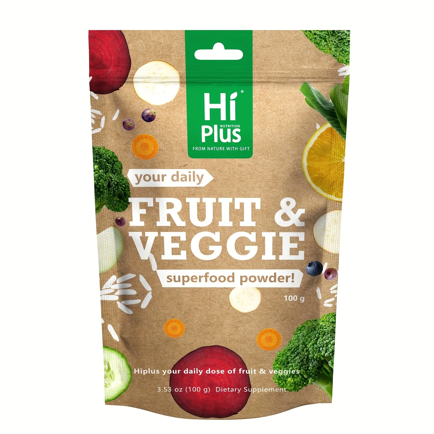 Fruit & Vegetable Powder - Superfood Blend with Over 50 Fruits & Vegetables for Daily Nutrition