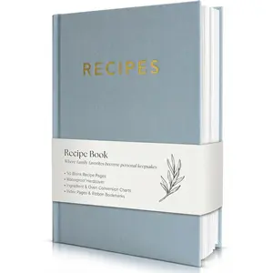 Aesthetic Blank Recipe Book with Waterproof Cover - the Perfect Recipe Notebook to Write in Your Own Recipes - Beautiful Blank Cookbook to Organize Your Recipes ZICOTO