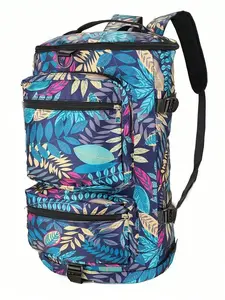 Personality trend leisure printing fashion backpack, niche classic multi-layer outdoor backpack, multi-pocket design commuter messenger bag, simple classic  versatile for short trips, shopping and so on.