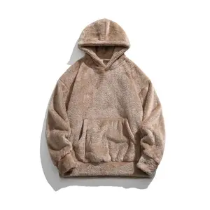 Men's Winter Fleece Lined Warm Casual Loose Fit Sweatshirt, Thick Arctic Velvet Pullover for Fall & Winter, Versatile Men's Clothing, Hoodie