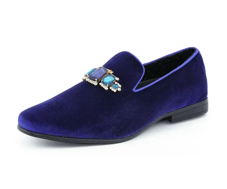 Fabio Navy Amali Smoking Slliper Loafer