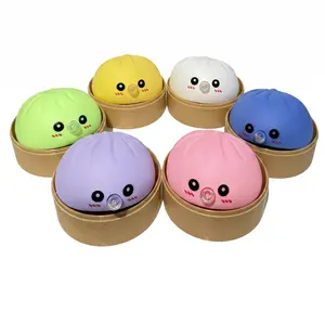 2026 New Dumpling Squishy Toy, Bubble-Blowing Soft TPE Squeeze Fidget Toy with Steamer Case, Cute Stress Relief Desk Toy, 1pc