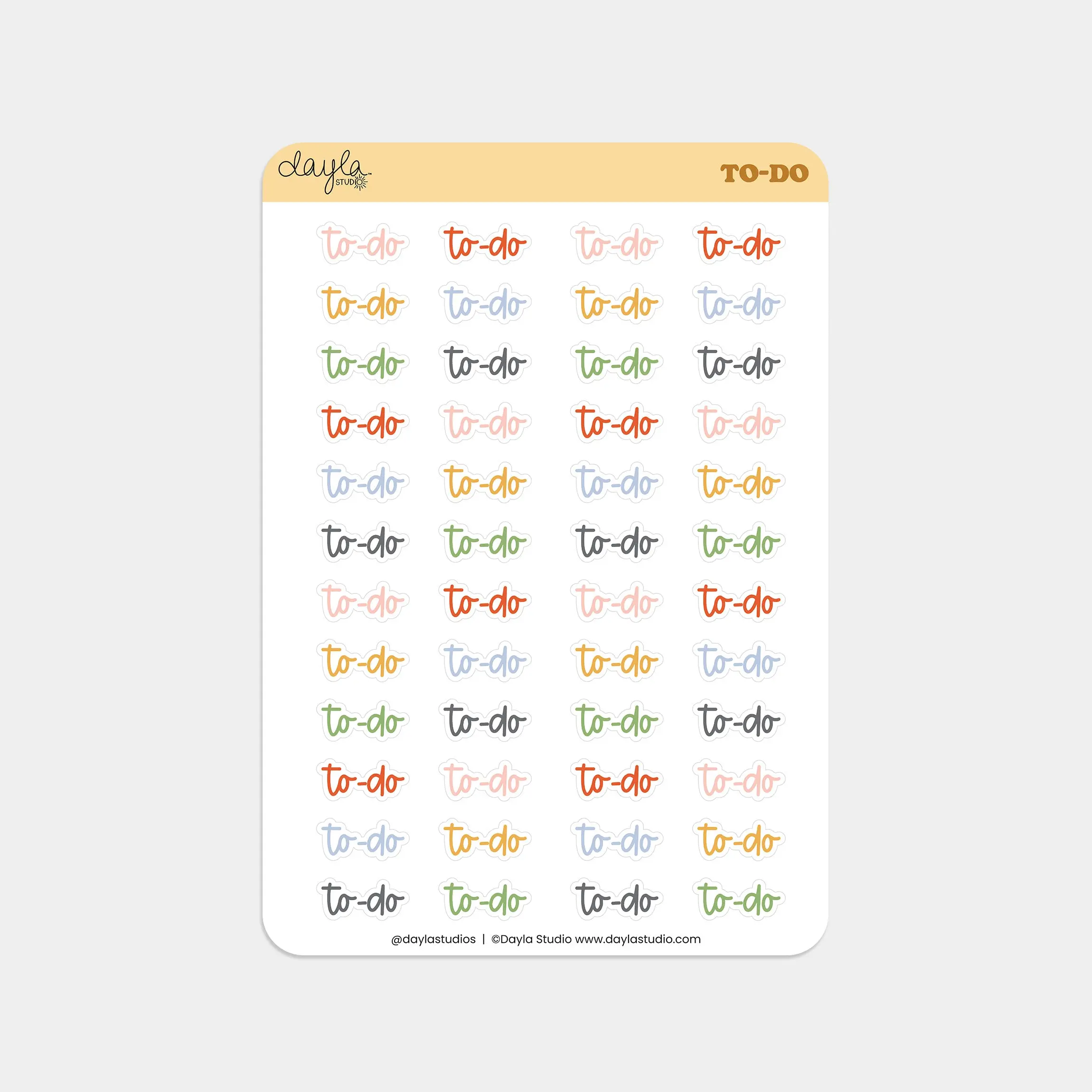 "To-do" Word Stickers