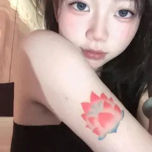 Anime NANA Oosaki Nana Cosplay Tattooing Lotus Flower Waterproof Fake Tattoo Stickers Halloween Masquerade Accessories Prop