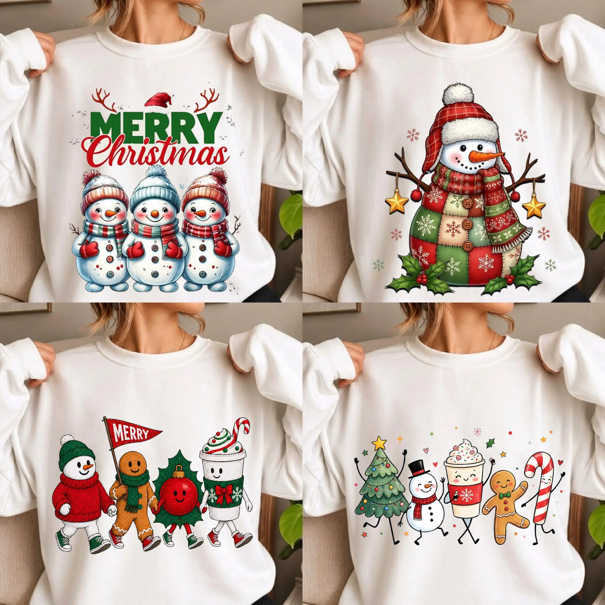 [FREESHIP] Christmas Snowman Sweatshirt, Winter Holiday Sweatshirt, Family Sweatshirt, Merry Xmas Top Sweatshirt, Holiday Sweatshirt, Retro Xmas Sweatshirt, Christmas Sweatshirt, Soft Comfortable Sweatshirt