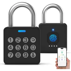Locker Lock with Code, Combination Padlock Biometric Combo Lock Waterproof for Fence Gate Shed Gym School Locker