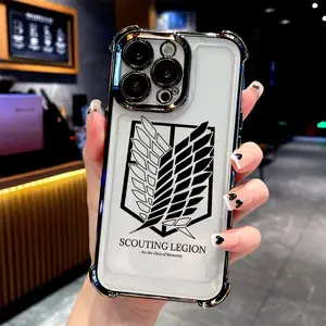 Anime A-Attacks on T-TitanPhone Case Suitable for iPhone 17 16e 16 15 14 13 12 11 Mini Pro Max Air X XR XSMAX 8 7 Plus Anti Fall Transparent Soft Back Cover Protective