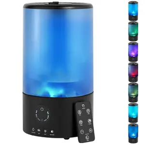 Humidifiers for Bedroom, 3.2L Cool Mist Humidifier for Home Plant and Baby Nursery, Quiet Ultrasonic Humidifier with 360° Nozzle and Colorful Gradient Light, Auto Shut-Off