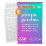 LivaClean 330 CT Hydrocolloid Pimple Patches for Face - Salicylic Acid, Tea Tree Oil, Calendula Oil, Soothing Acne Skincare Blemish Relief Stickers for All Skin Types