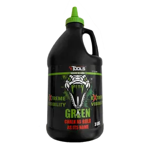 CE TOOLS Mean Green Fluorescent Extreme Visibility Marking Chalk - 3lb, Snaps Fine Line, Hydrates & Clings to String, Green Color, Extreme Visibility
