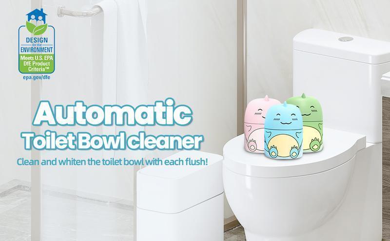 Toilet Bowl Cleaner Bottle, Cute Dinosaur-Shaped Bathroom Toilet Tank Cleaner  with Ocean, Jasmine, and Peach Scent Long-Lasting Automatic  Toilet Bowl Cleaner Household Perfume pembersih kerak