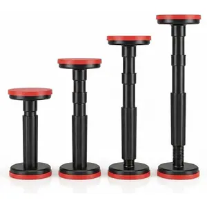 Adjustable Telescopic Support Pole 4 count Set, 7"-17.7" Height Adjustable Cabinet Jack Support Rod, Cabinet Lifting Bracket, Undermount Sink and Floor Jack System