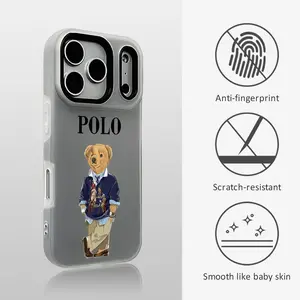 PIKPAKA Luxury Trend Fashion-P-Polobears CUTE Phone Case For IPhone 17 16 15 14 13 12 11 Pro Max Plus Mini Luxury Jelly Material Case Fashion Durable Crystal Clear Stylish Shockproof Scratch-Resistant Perfect Fit