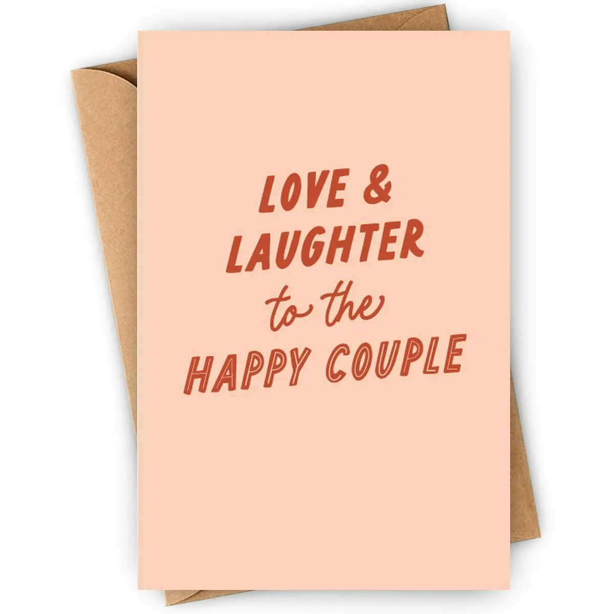 Congratulations Wedding Card, Love & Laughter to the Happy Couple Card, Heartwarming and Stylish Greeting Card for Wedding Occasions