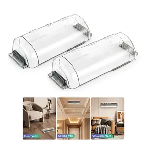2 Pack Air Vent Deflector Adjustable Heat Deflector for Vents 8.5 to 15 Inches Magnetic AC Vent Cover Air Flow Redirector for Floor Wall Ceiling Registers HVAC Vent Covers Energy Saving No Tools Easy Install Home Cooling Heating Comfort