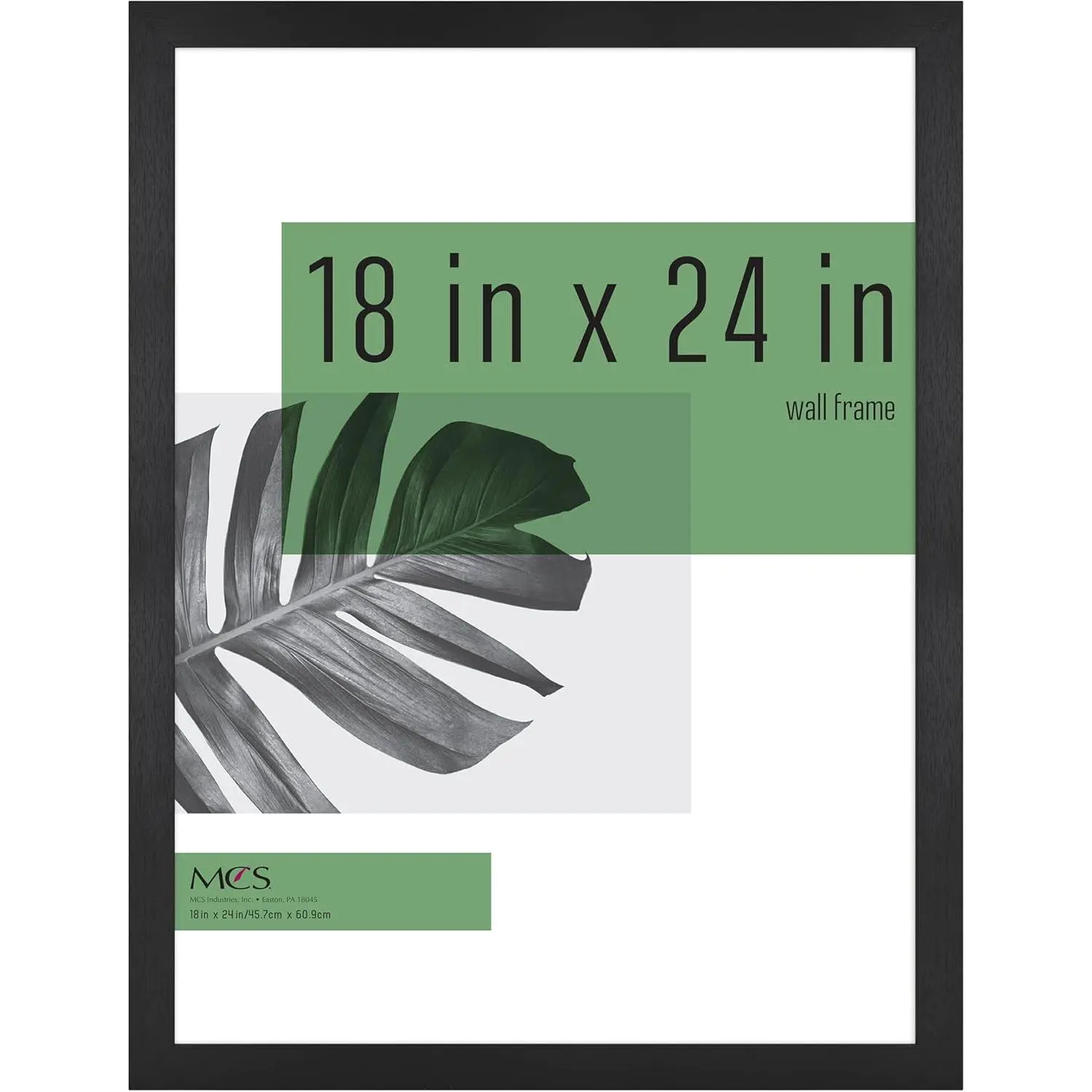 18x24 Traditional Wooden MDF Poster Frame - Black Woodgrain, Vertical & Horizontal Wall Hanging Large Photo Frame for Posters, Art Prints (1-Pack, Decor-Friendly, Damage-Resistant Home Decor)