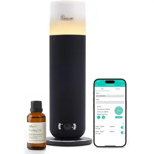Diffuser Machine,-Wrapped,Candlelight Atmosphere Lamp,1000 Sq Ft,Waterless Oil Diffuser,Hotel Scent Diffuser,Scent Air Machine for Home - Weave Black