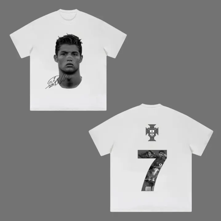 Big Head Ronaldo T-Shirt, Ronaldo 2-Sided Vintage Tee, Unisex Soccer Shirt, Sweatshirt, Graphic Tees, Menswear Womenswear Streetwear