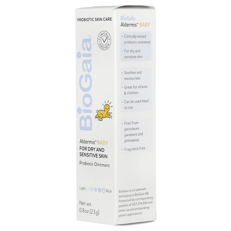 BioGaia Aldermis Baby Probiotic Ointment, For Dry and Sensitive Skin, 0.8 oz (23 g)