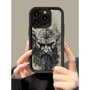 Viking Warrior Pattern TPU Phone Case, Anti Fall And Shockproof, Birthday Or Festival Gift For Men And Women Suitable For IPhone17/IPhone17 Air/IPhone17 Pro/IPhone17 Pro Max/16 Pro Max/15 Pro Max/14 Pro Max/13 Pro Max/12 Pro Max/11 Pro Max