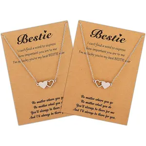 Friend Necklace Friendship Necklace for 2/3/4/5 Matching Heart BFF Necklaces Friendship Gifts for BFF Sisters Bestie