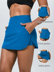 Women's High Waist Sporty Short Skirt, Ice-Cool Quick-Dry Tennis Skirt, Golf Pants, Running Casual Skirt, Pocket Design Skort, Athletic Skort, Golf Skirts, Workout Skirts, All Seasons Wear