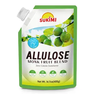 SUKIMI Allulose Sweetener with Monk Fruit, Zero Calorie 1:1 Sugar Substitute, No Erythritol, Keto Friendly, Plant-Based Natural Sweetener for Baking and Drinks, Gluten-free, No Artificial Additives