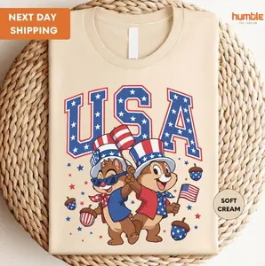 Comfort Color USA Shirt,  4th of July T-Shirt, Independence Day Shirt, American Flag Shirt, Chip Fourth of July Tee