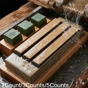 Premium High-Precision Manual Knife Sharpening Stone Kit, Non-Slip Durable Tool for Knives Polishing & Maintenance. Includes Leather Strop & Compound for Dual-Action Care. Efficient Anti-Rust Grinding System for Kitchen & Outdoor Blades.