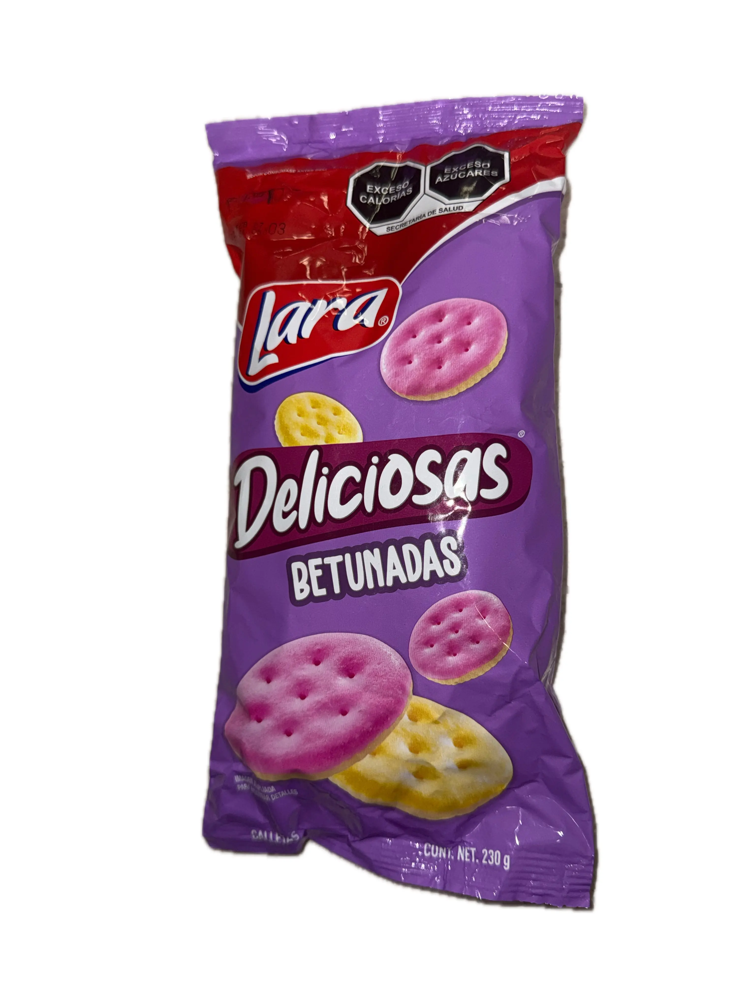 Lara Deliciosas Betunadas Strawberry Frosted Cookies – 230g Mexican Sweet Cookies