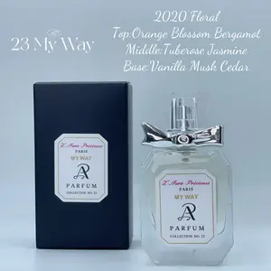 No.23 MY WAY 2020 Floral Top:Orange Blossom Bergamot Middle:Tuberose Jasmine Base:Vanilla Musk Cedar  Size: 30ML 1oz L’Aura Précieuse Women Long Lasting Oil Base Fragrance Parfume