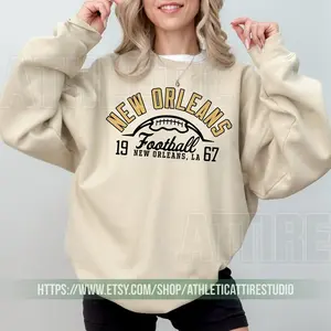 New Orleans Football Vintage Sweatshirt T-Shirt, New Orleans Football Sweatshirt, Retro Saint Football TShirt, Vintage Saints Crewneck FSC11
