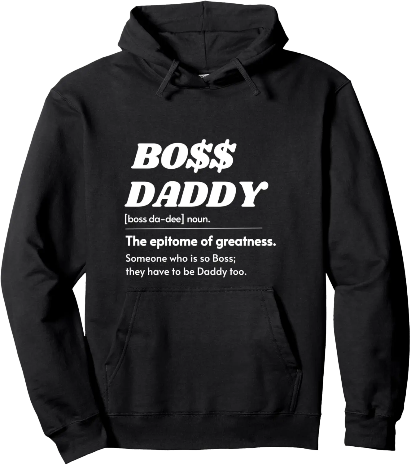 Mens Boss Dad ,Cool Dad Boss,Fathers Day,Bossman Pullover Hoodie - Autumnsc Shop 84B0BTFP78F5