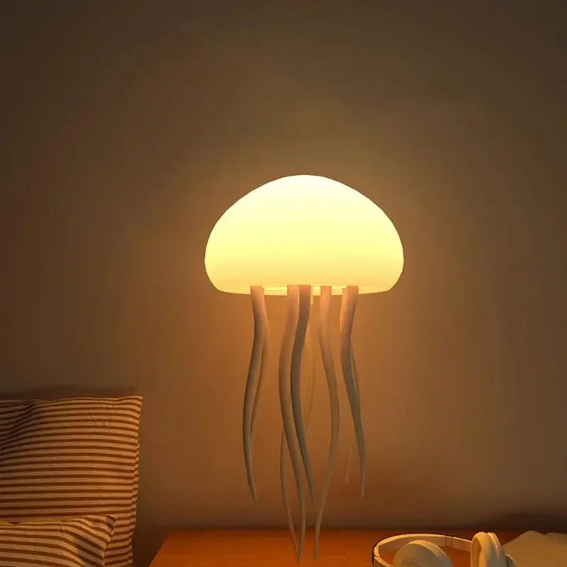 Jellyfish Design Night Light, 1 Count Rechargeable Color Changing Jellyfish Lamp, Decorative Light for Home Bedroom Living Room Bedside Night Light
