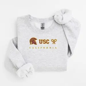 Custom USC Embroidered Sweatshirt, Hoodie, T-Shirt for Women - Unisex Fit - Casual
