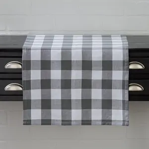 Gray Buffalo Check 54" Table Runner