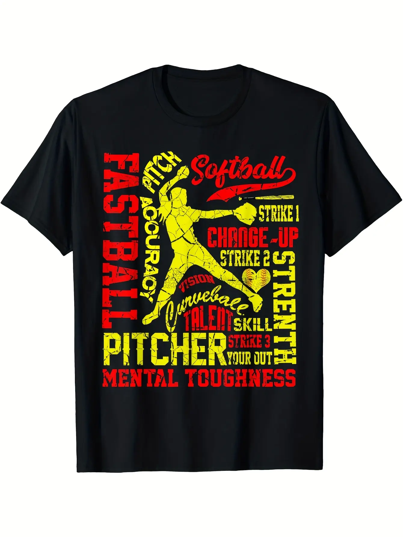 Girls Softball Pitcher'S Best Traits, Pain Great T unisex soft cotton short sleeve t shirt, vintage graphic casual tee for men women teens, perfect birthday holiday gift for camping travel gym daily street  wear