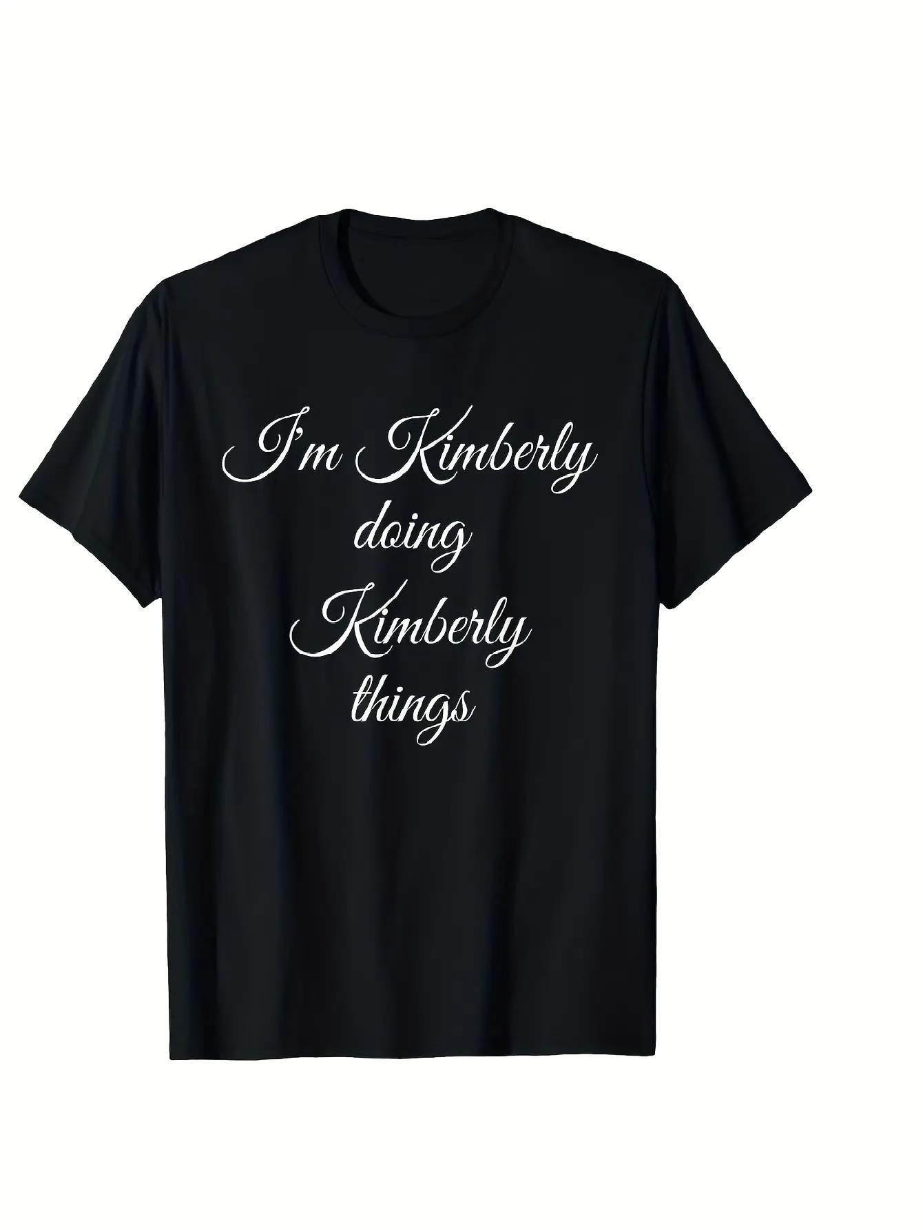 Funny _I'm Kimberly Doing Kimberly Things_ T-Shirt unisex soft cotton short sleeve t shirt, vintage graphic casual tee for men women teens, perfect birthday holiday gift for camping travel gym daily street casual wear