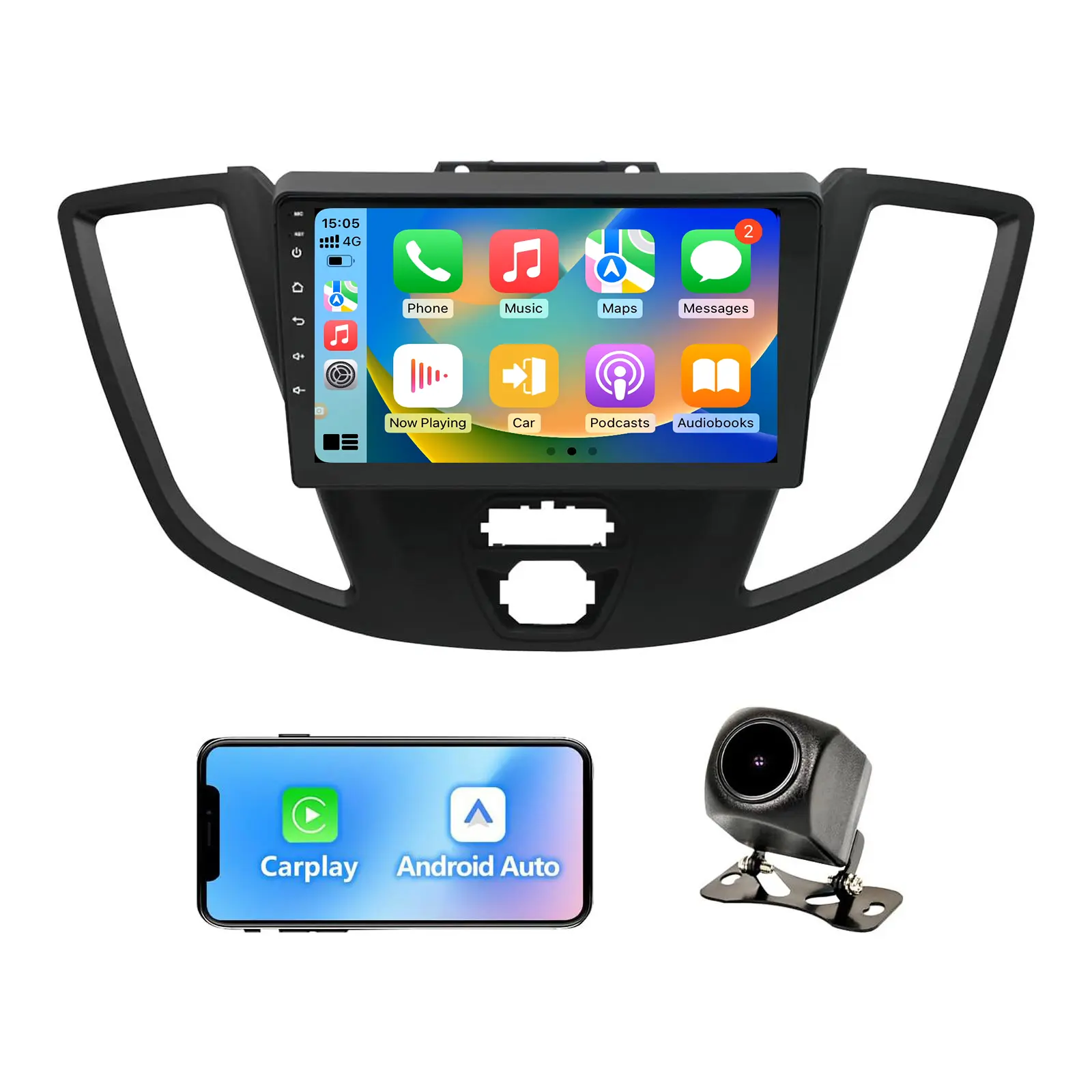 Binize Android 13 Car Stereo Radio Compatible with Ford Transit 2015-2018, 9 Inch Touch Screen Car Head Unit with Wireless CarPlay/Android Auto/Mirrorlink/GPS Navigation/Backup Camera/FM
