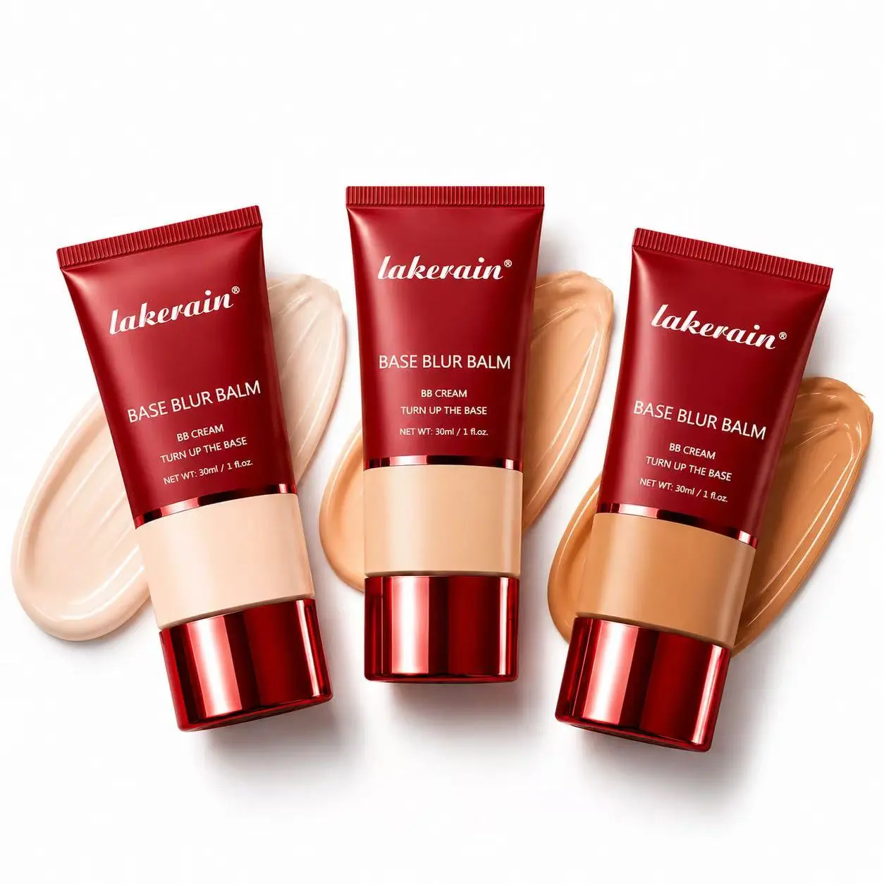Lakerain Base Blur Balm BB Cream, Long Lasting WaterproofFlawless Coverage Foundation, Pore Blurring Moisturizing SkinTint Makeup Base 30ml 3 Shades