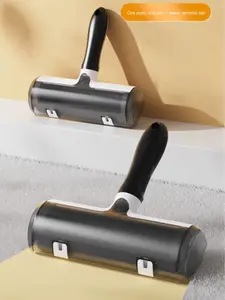 Removable Handle Solid ABS Material Self-cleaning Reusable Pet Roller Brush for Dog & Cat Hair Fur Remover Lint Roller Brush