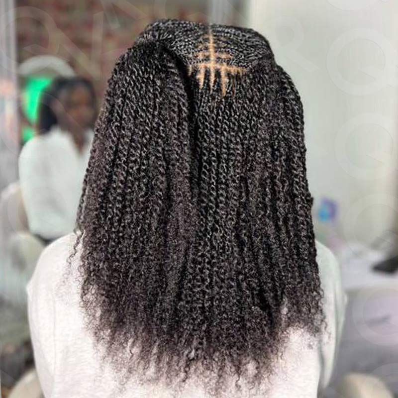 [1 Packs ]QVR Brazilian Remy Hair Afro kinky Bulk Human Hair For Braiding Dreadlock Hair