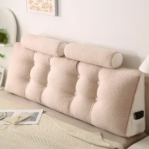 Triangular Headboard Pillow w/2 Neck Pillow Bolster Sitting Bed Reading Pillow cute cushion support perfect pillow