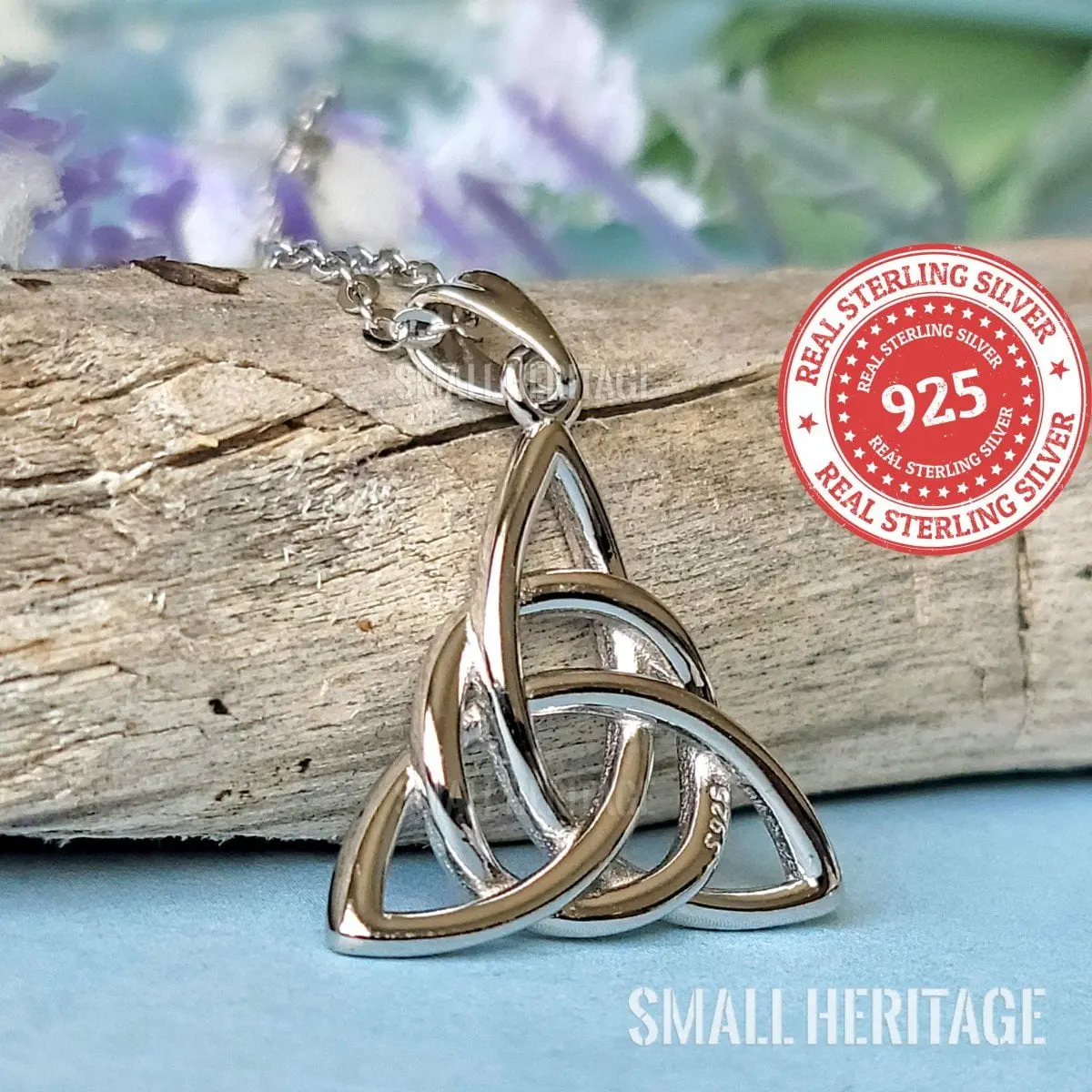 Celtic Knot Necklace 925 Sterling Silver Irish Amulet
