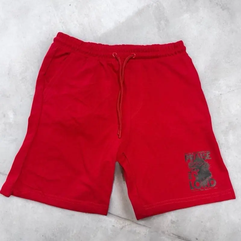 Men's Red Praise The Lord Graphic Sweat Shorts